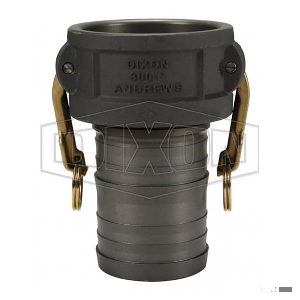 Type-C Cam and Groove Coupler, 1-1/2 in Nominal, Female Coupler x Hose Shank End Style, Aluminum, Do